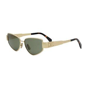 NEW CELINE SUNGLASSES GOLD GREEN WOMEN EYEWEAR CELINE CL40293U 30N